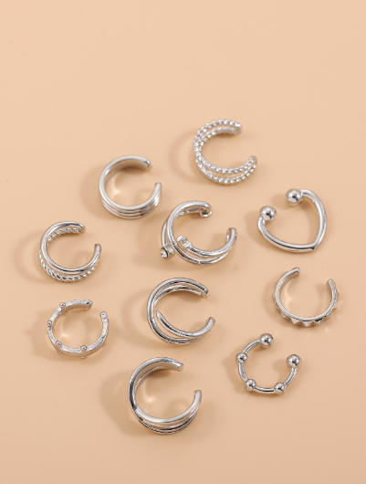 Set de Ear Cuffs Sheffield Plateado