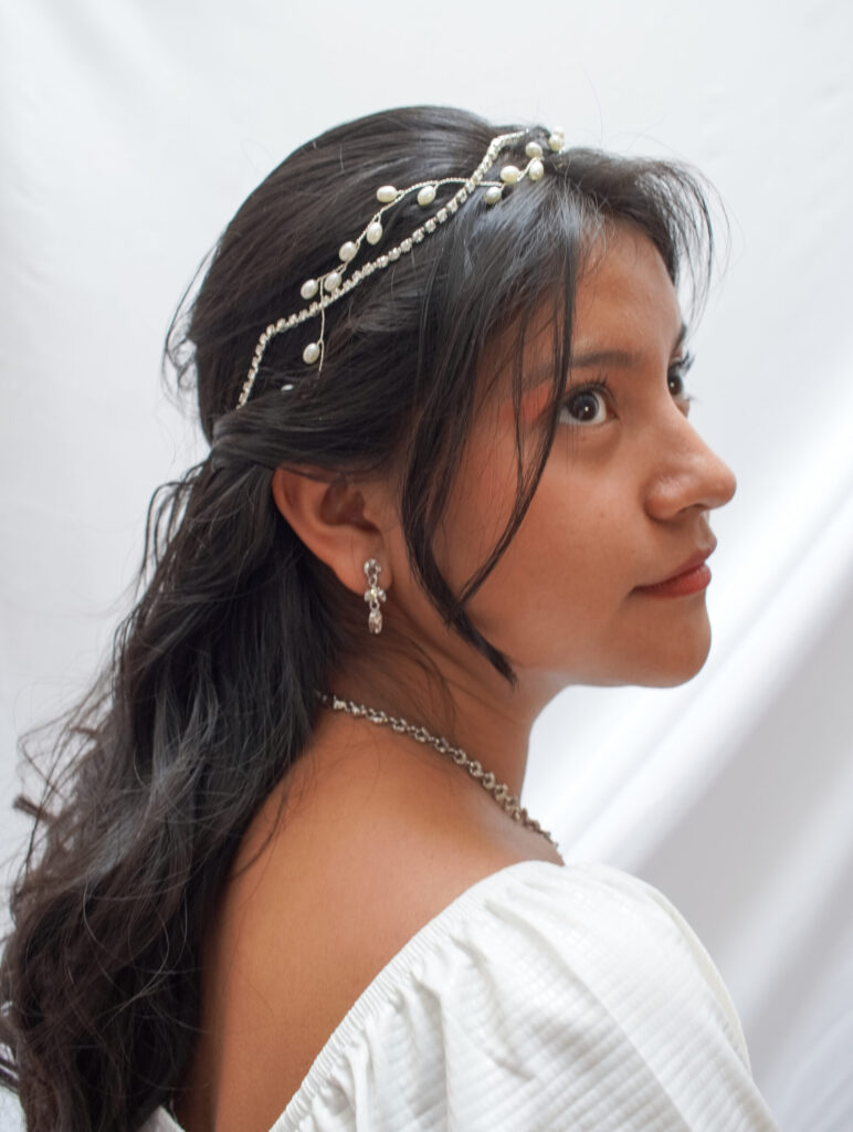 Tocado Florencia Plateado