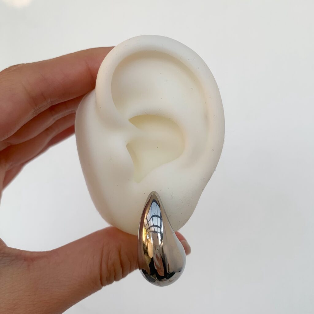 Aretes Milán (M) Grueso Plateado